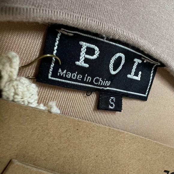 POL Swing Tunic Top Size Small Womens Brown Drop Shoulder Relaxed Acid Wash New - Picture 9 of 9